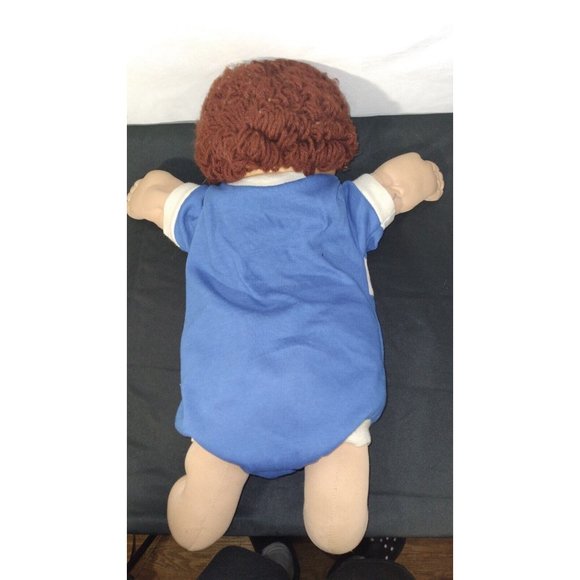 Vintage 1985 Cabbage Patch Boy Doll Brown Eyes Brown Curly Hair - Picture 5 of 8